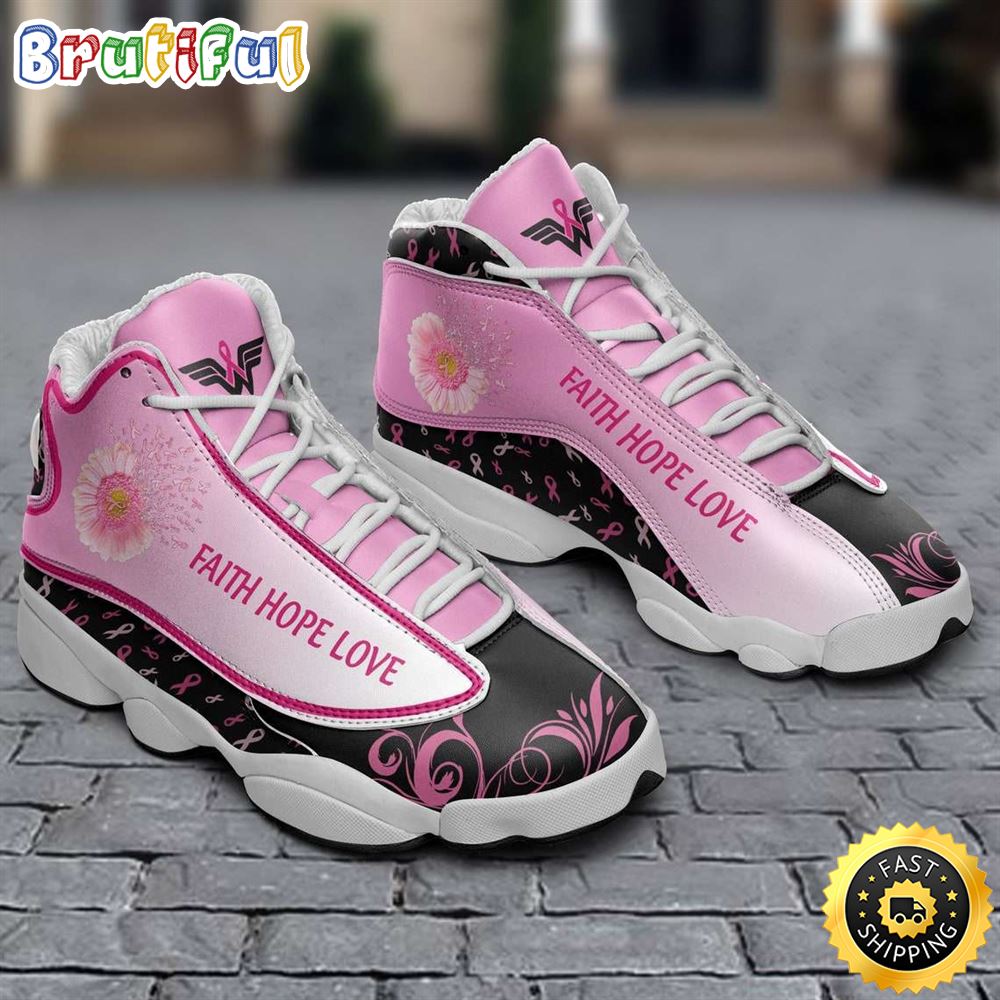 JWFancy Breast Cancer Awareness AJ13 Sneakers Shoes For Men And Women