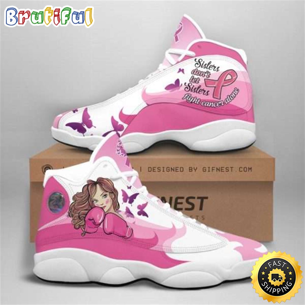 JWFancy Breast Cancer Awareness AJ13 Sneakers Shoes For Men And Women