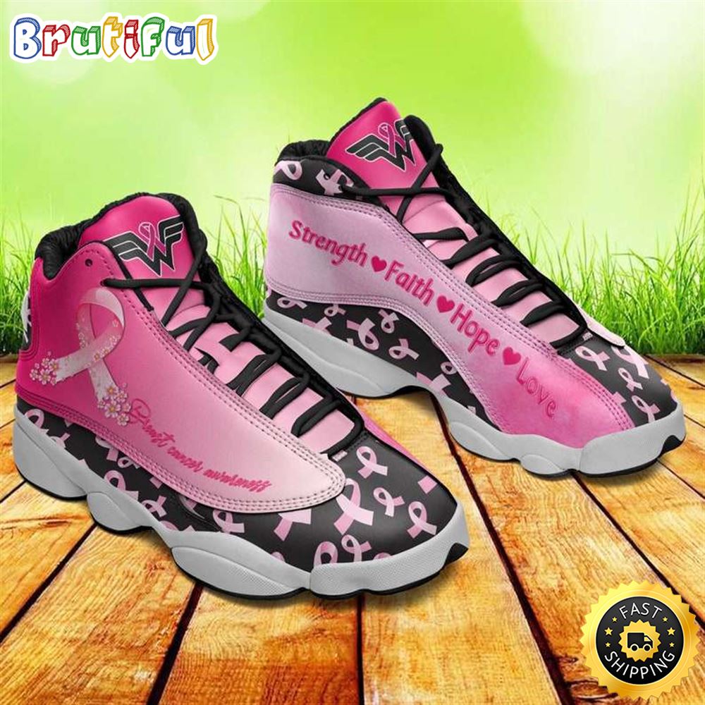JWFancy Breast Cancer Awareness AJ13 Sneakers Shoes For Men And Women