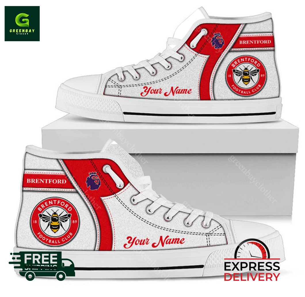 JWFancy Brentford FC High Top Canvas Sneakers Shoes For Men And Women