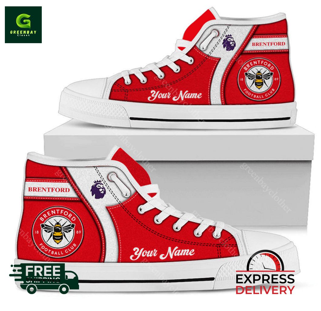 JWFancy Brentford FC High Top Canvas Sneakers Shoes For Men And Women