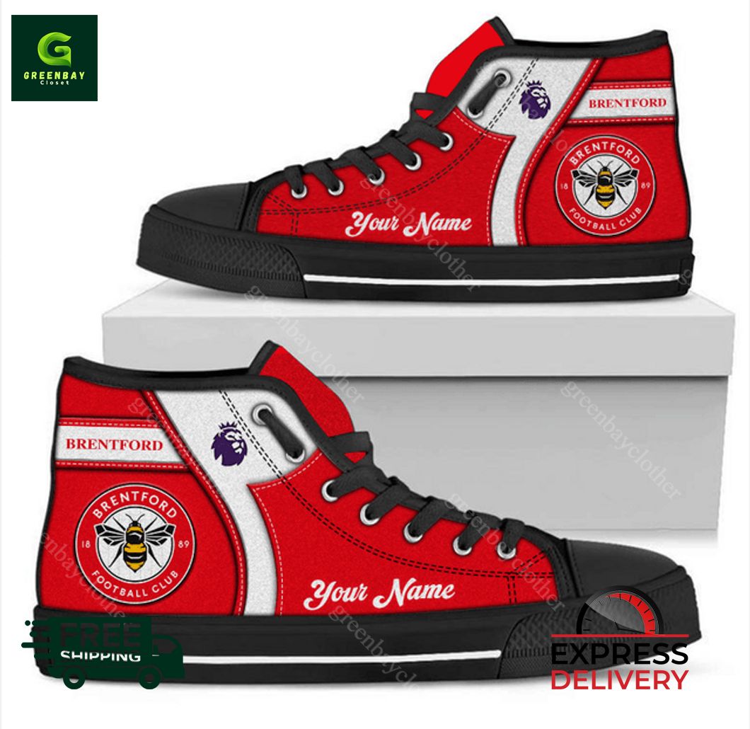 JWFancy Brentford FC High Top Canvas Sneakers Shoes For Men And Women