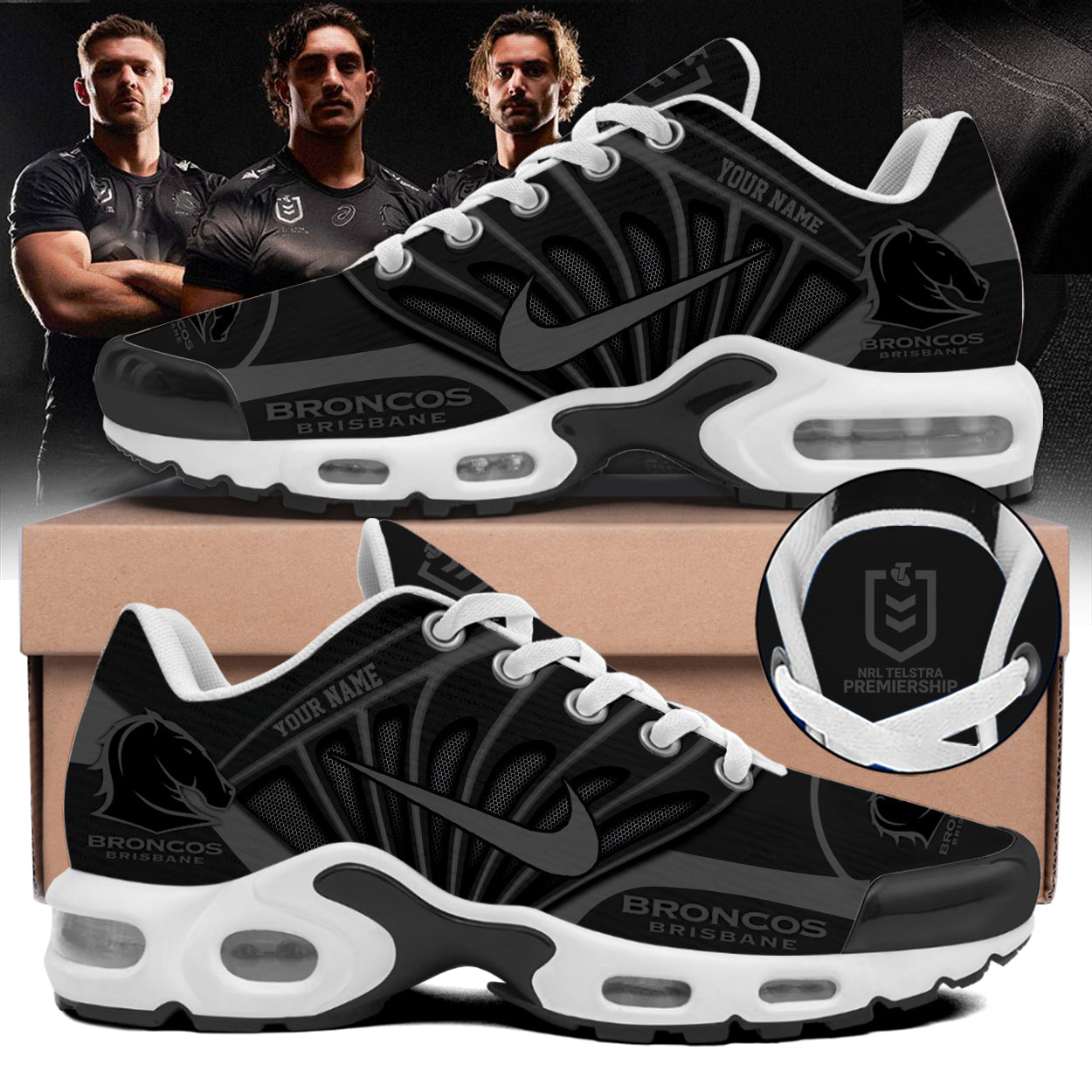 JWFancy Brisbane Broncos TN Shoes Sneakers For Men And Women