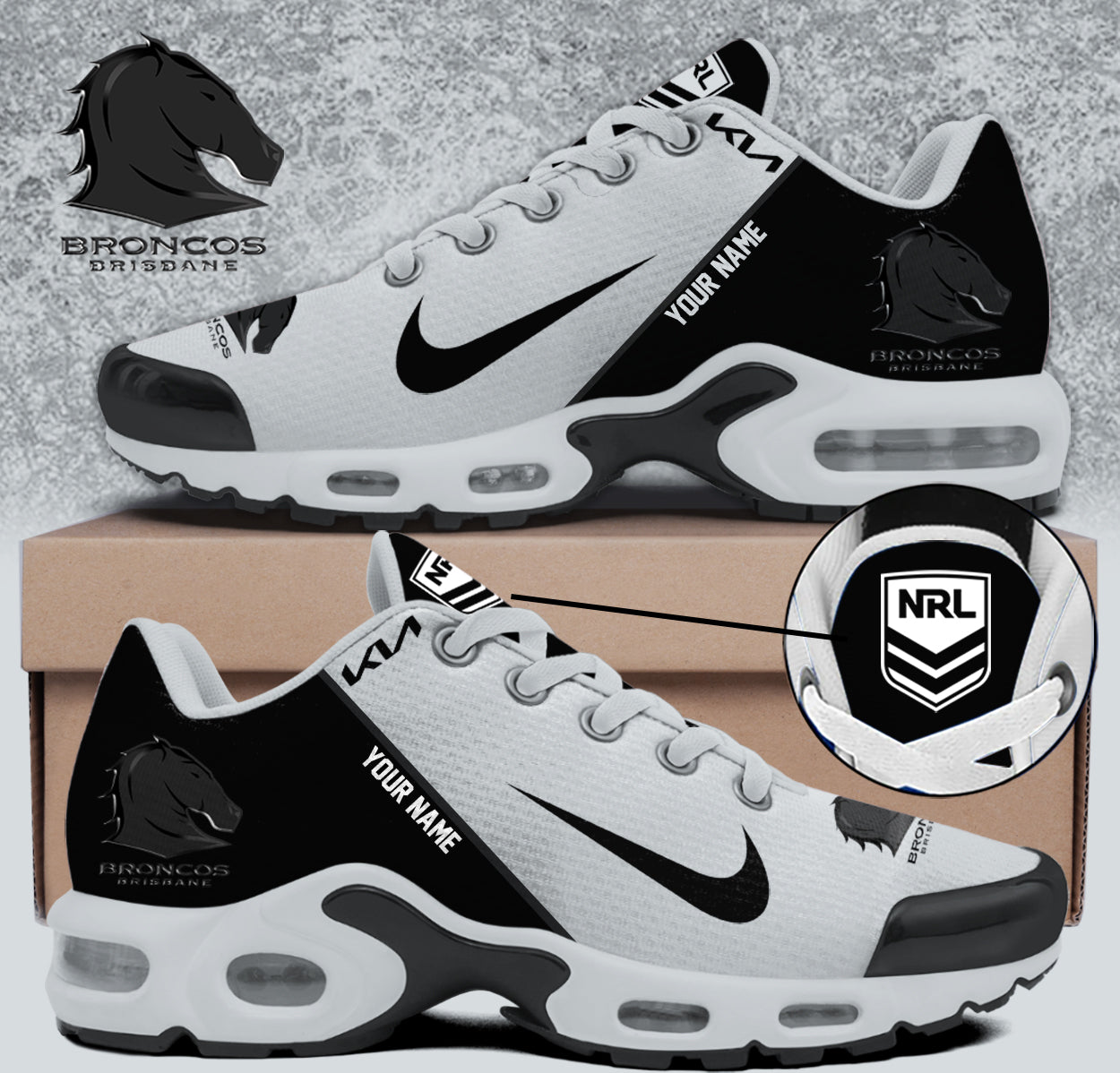 JWFancy Brisbane Broncos TN Shoes Sneakers For Men And Women