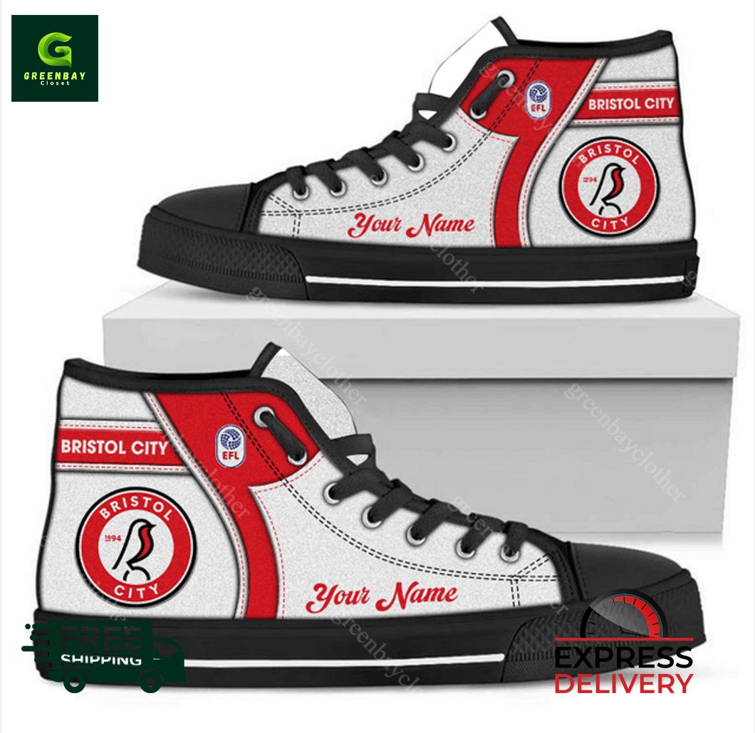 JWFancy Bristol City High Top Canvas Sneakers Shoes For Men And Women