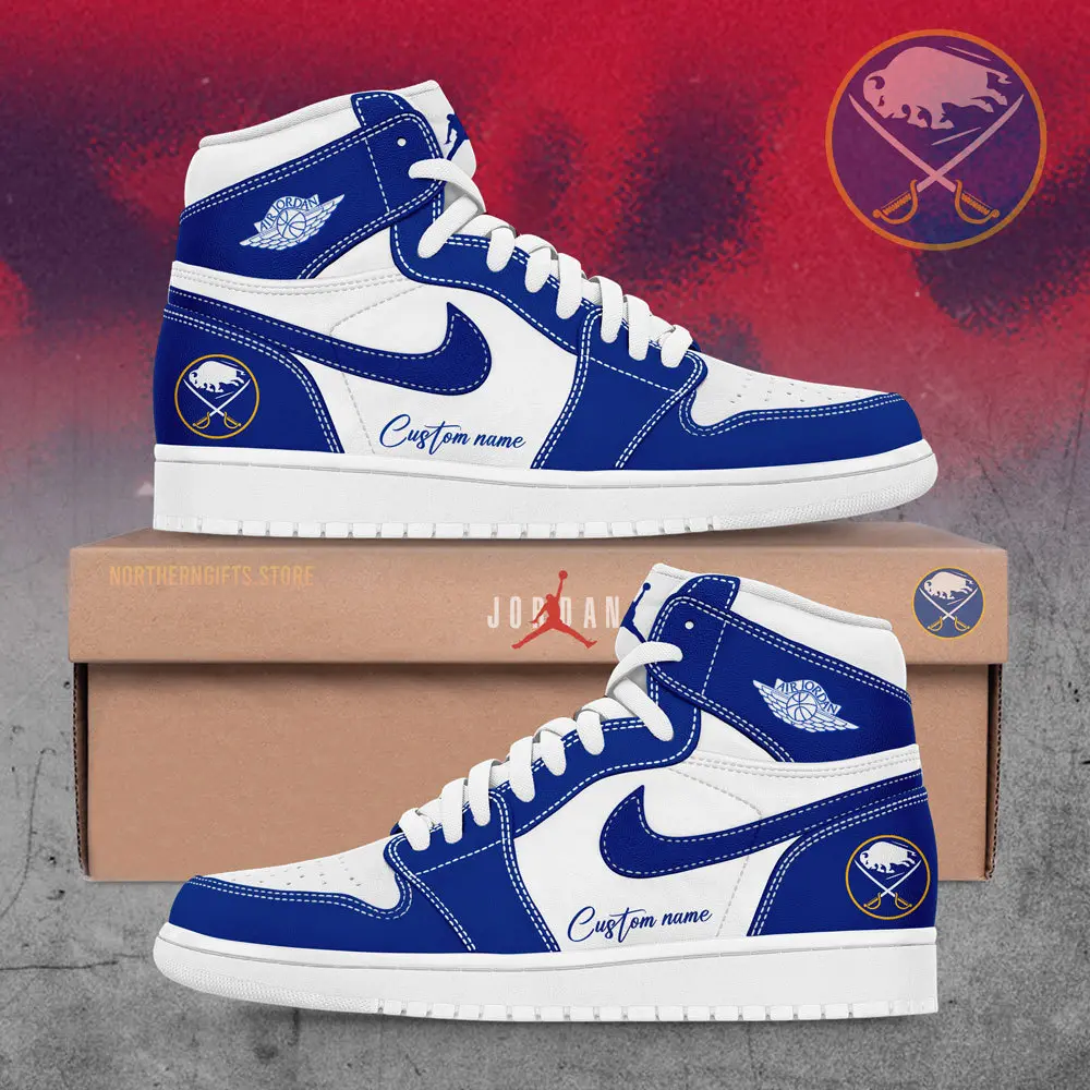 JWFancy Buffalo Sabres AJ1 High Sneakers Shoes For Men And Women