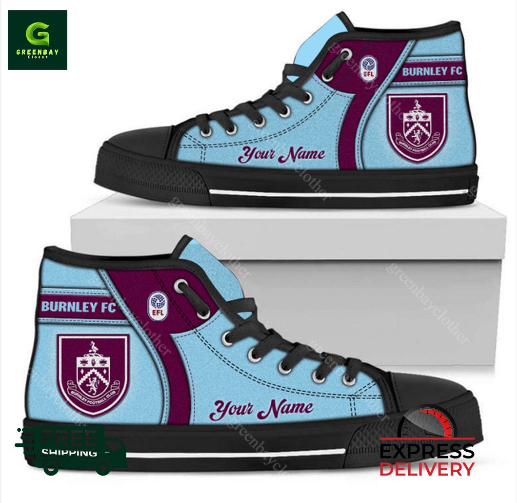 JWFancy Burnley F.C High Top Canvas Sneakers Shoes For Men And Women
