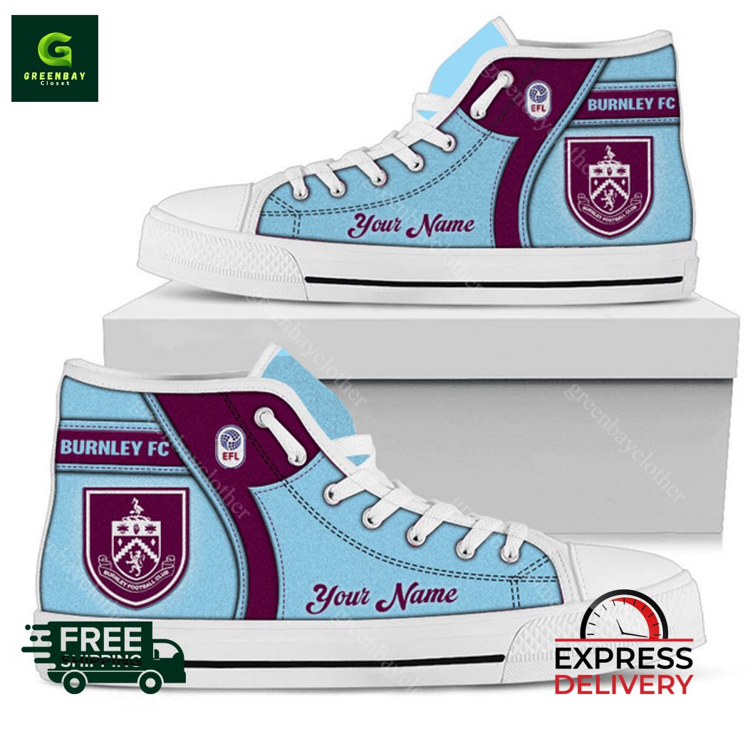 JWFancy Burnley F.C High Top Canvas Sneakers Shoes For Men And Women