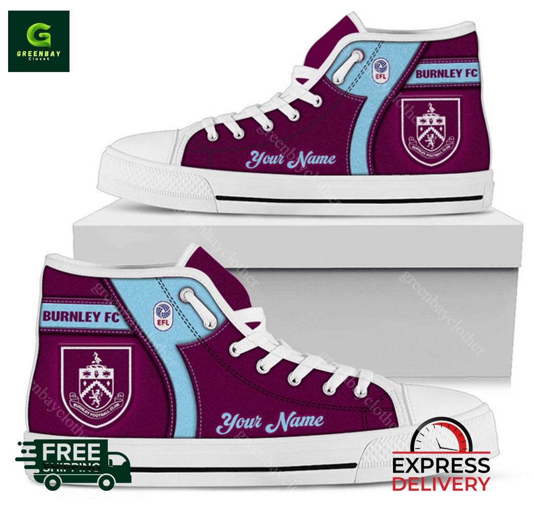 JWFancy Burnley F.C High Top Canvas Sneakers Shoes For Men And Women