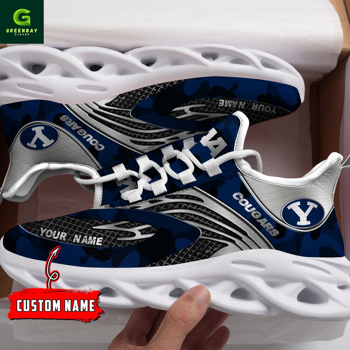 JWFancy BYU Cougars Max Soul Shoes Sneakers For Men And Women