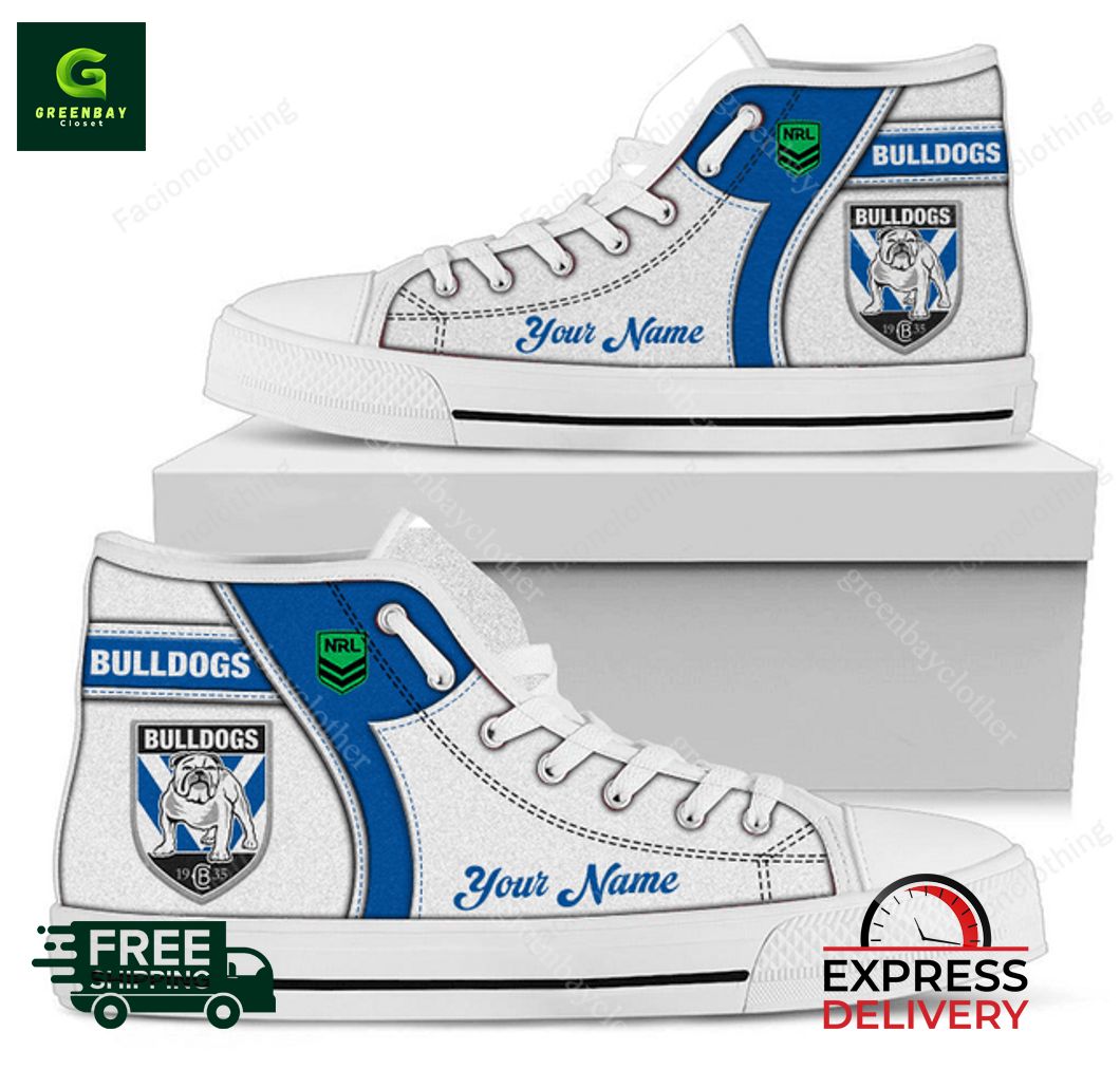 JWFancy Canterbury Bankstown Bulldogs High Top Canvas Sneakers Shoes For Men And Women