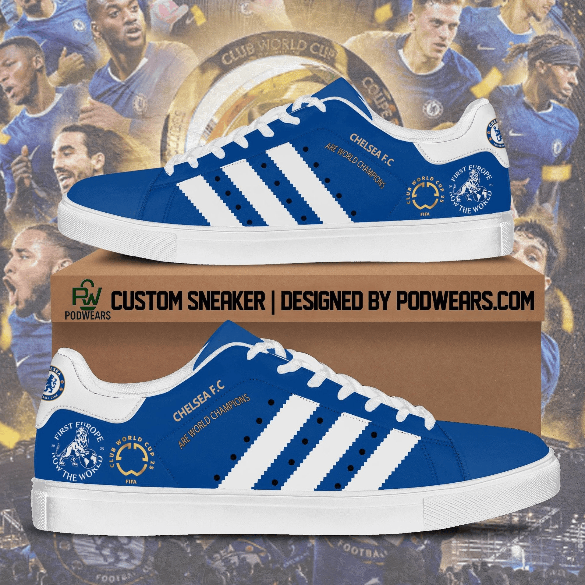 JWFancy Chelsea F.C Skate Stan Shoes Sneakes For Men And Women