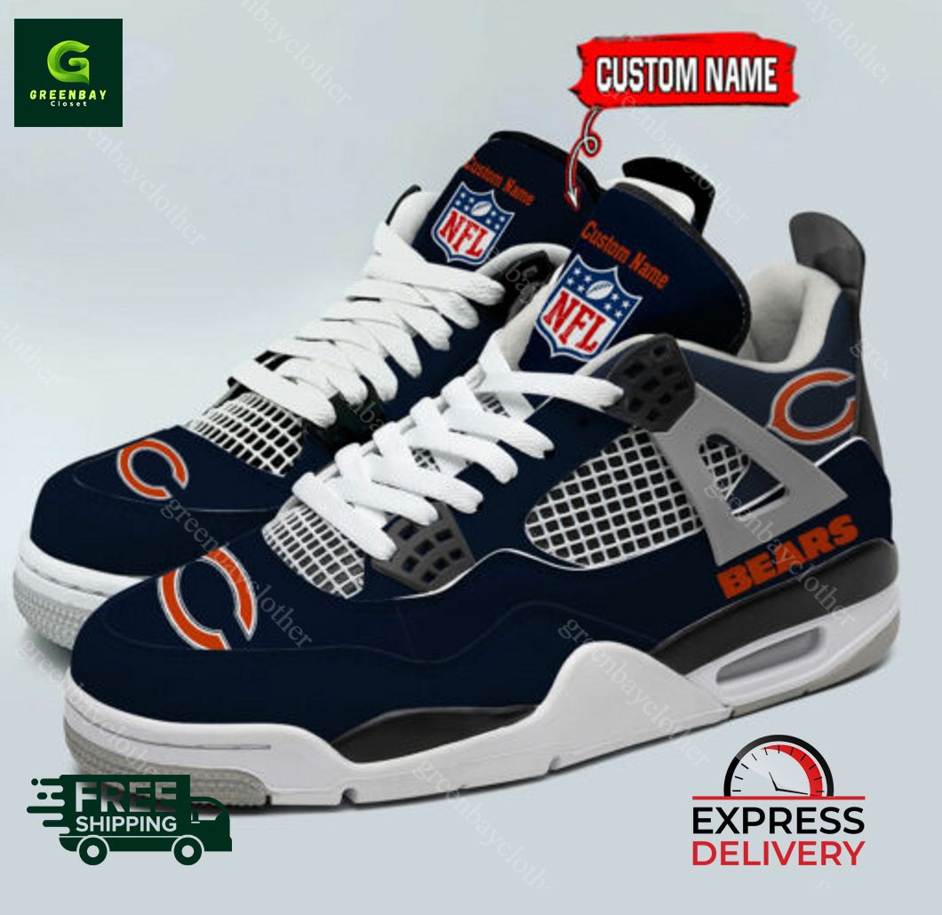 JWFancy Chicago Bears AJ4 Sneakers Shoes For Men And Women