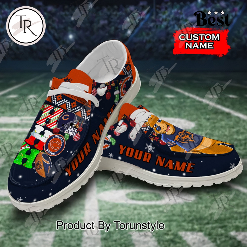 JWFancy Chicago Bears x Christmas Personalized Hey Dude Shoes For Men And Women