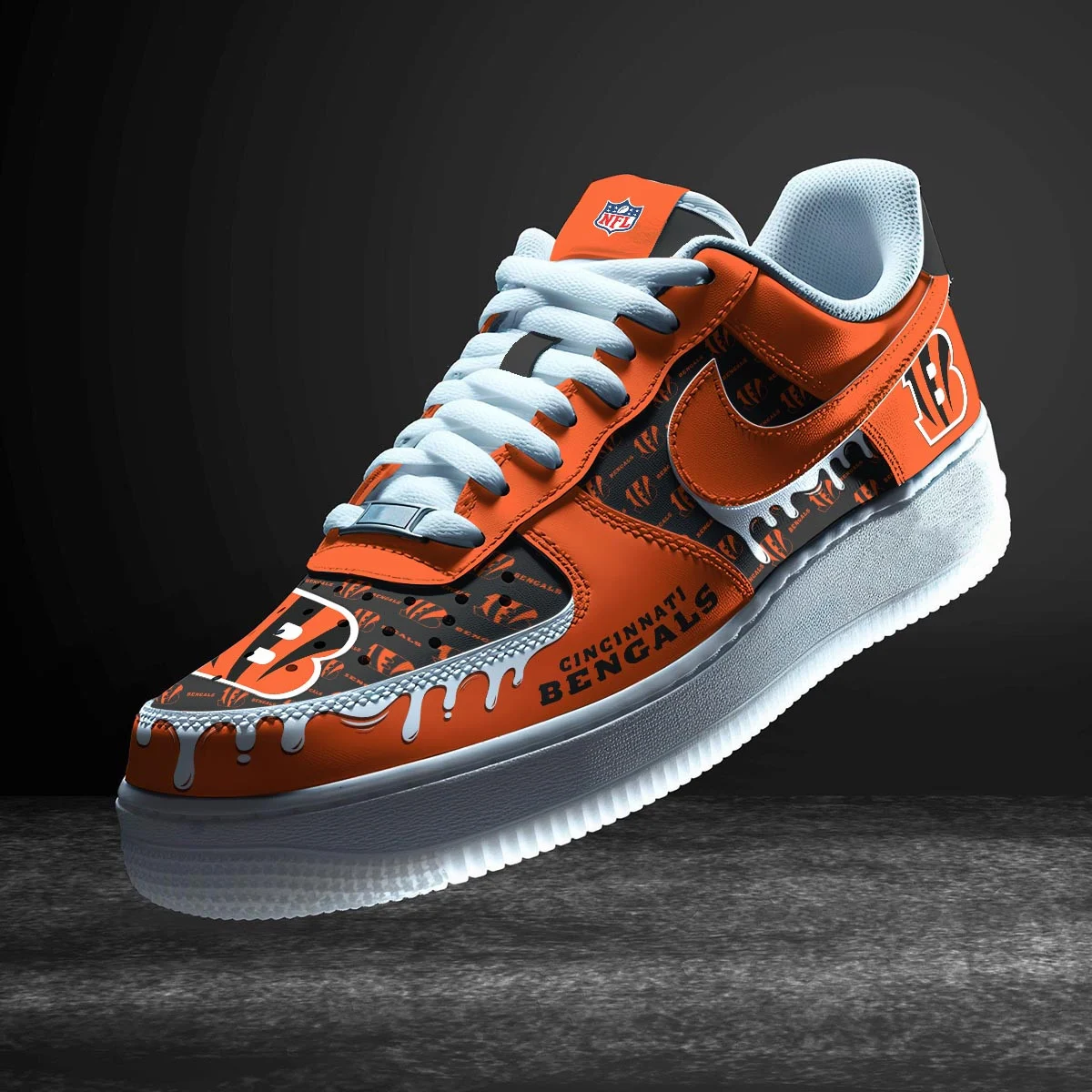 JWFancy Cincinnati Bengals Air Low-Top Sneakers Shoes For Men And Women