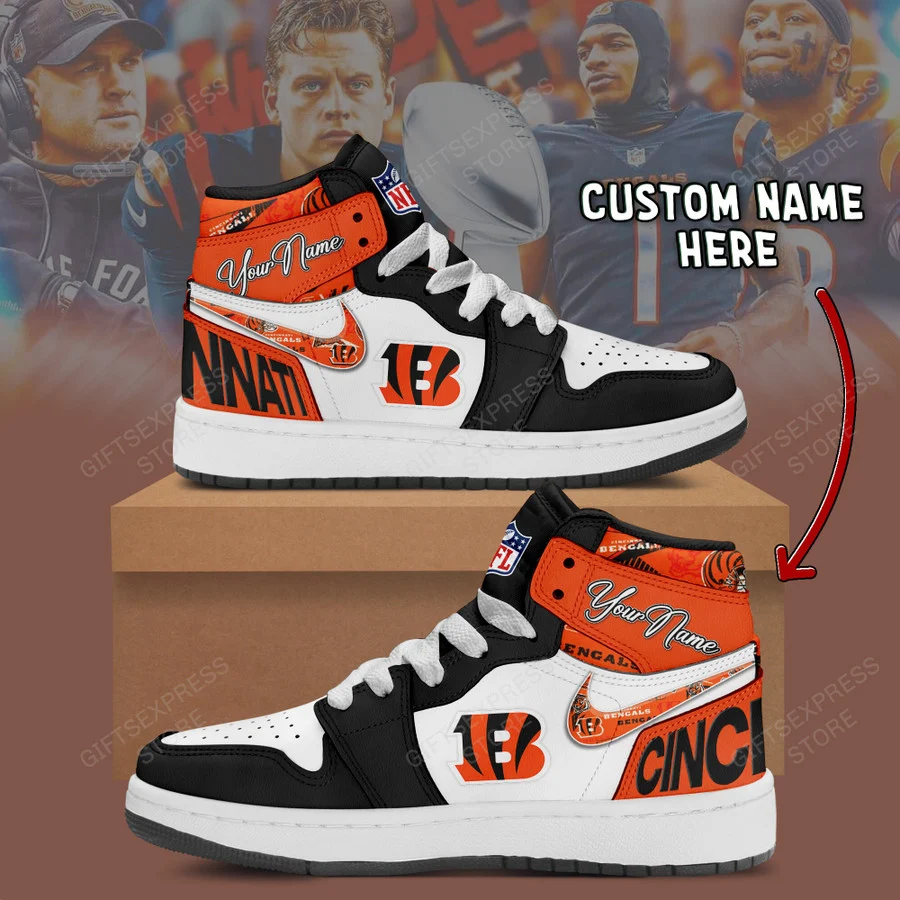 JWFancy Cincinnati Bengals AJ1 High Sneakers Shoes For Men And Women