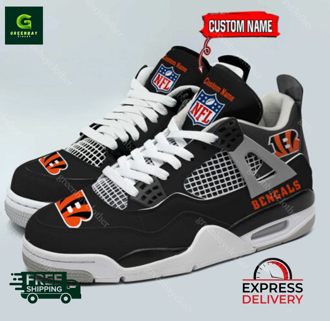JWFancy Cincinnati Bengals AJ4 Sneakers Shoes For Men And Women