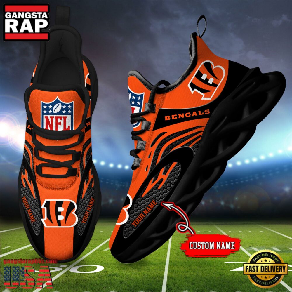JWFancy Cincinnati Bengals Max Soul Shoes Sneakers For Men And Women