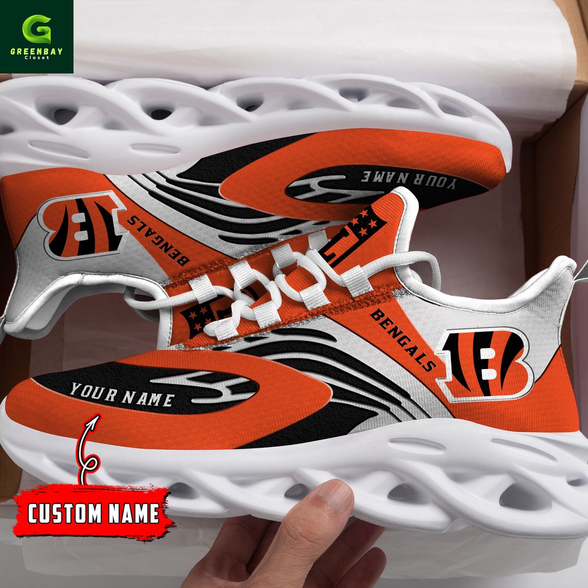 JWFancy Cincinnati Bengals Max Soul Shoes Sneakers For Men And Women