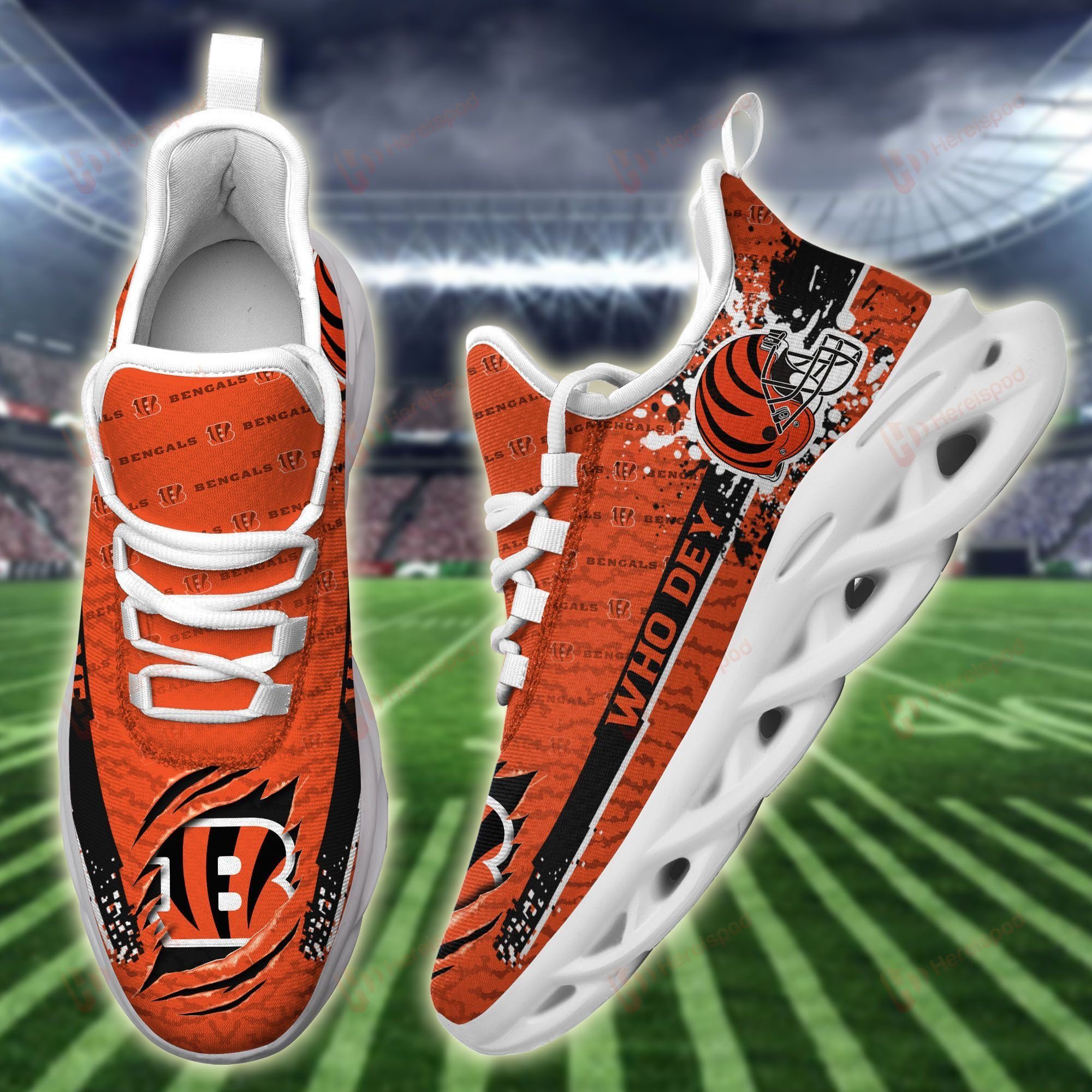JWFancy Cincinnati Bengals Max Soul Shoes Sneakers For Men And Women