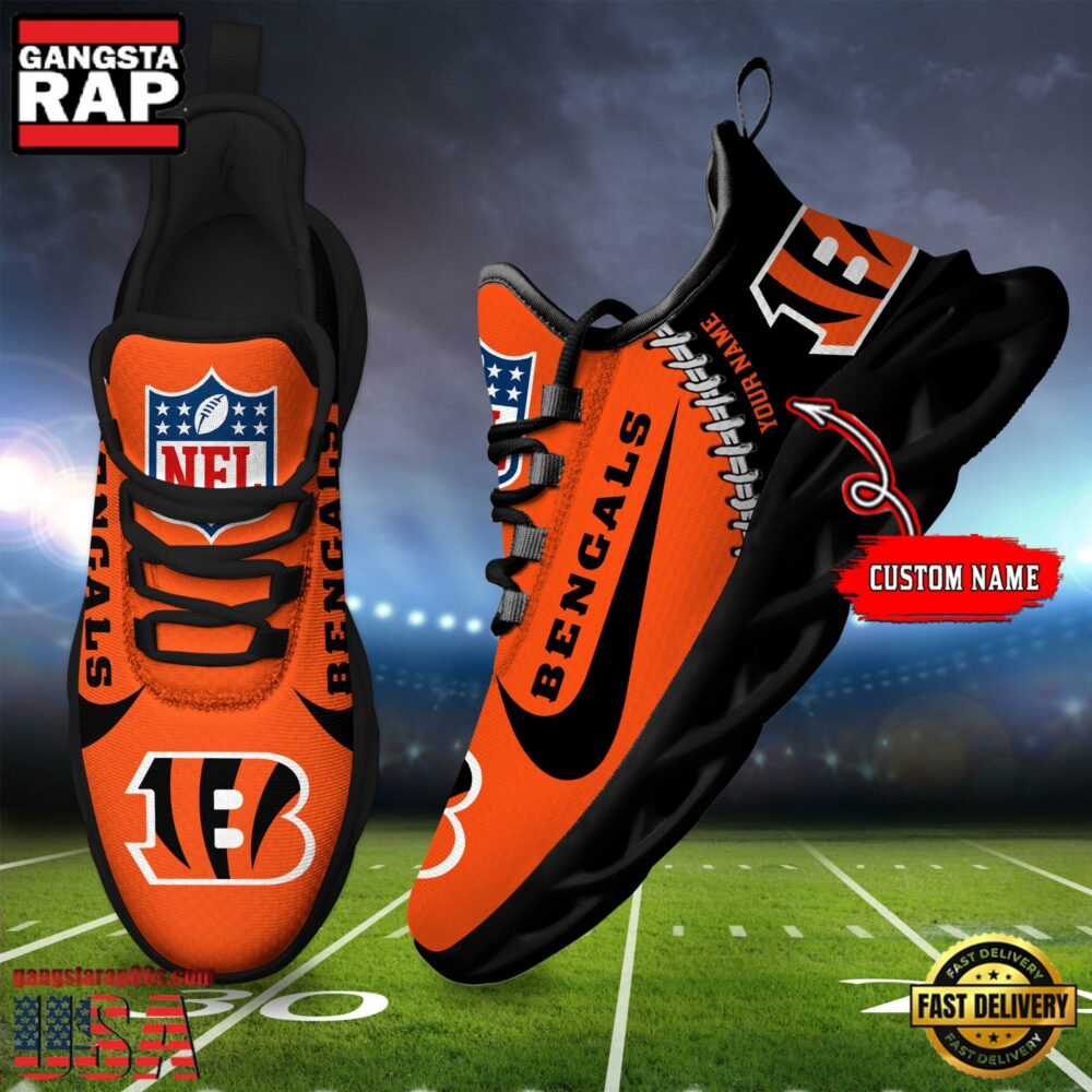 JWFancy Cincinnati Bengals Max Soul Shoes Sneakers For Men And Women