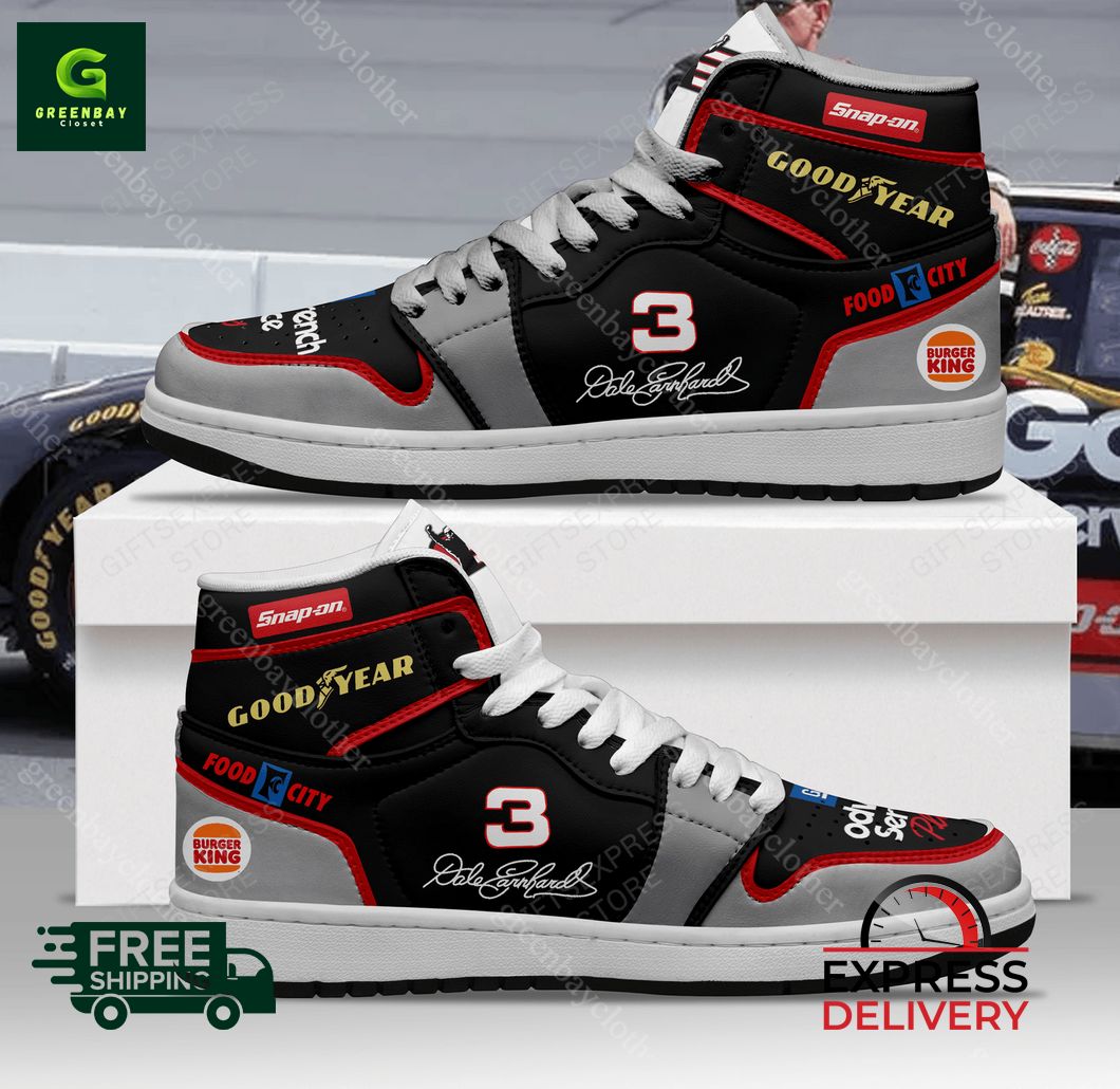 JWFancy Dale Earnhardt AJ1 High Sneakers Shoes For Men And Women