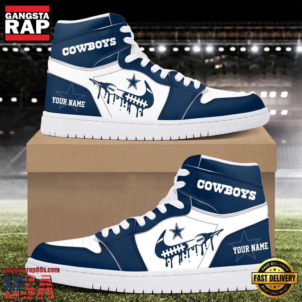 JWFancy Dallas Cowboys AJ1 High Sneakers Shoes For Men And Women