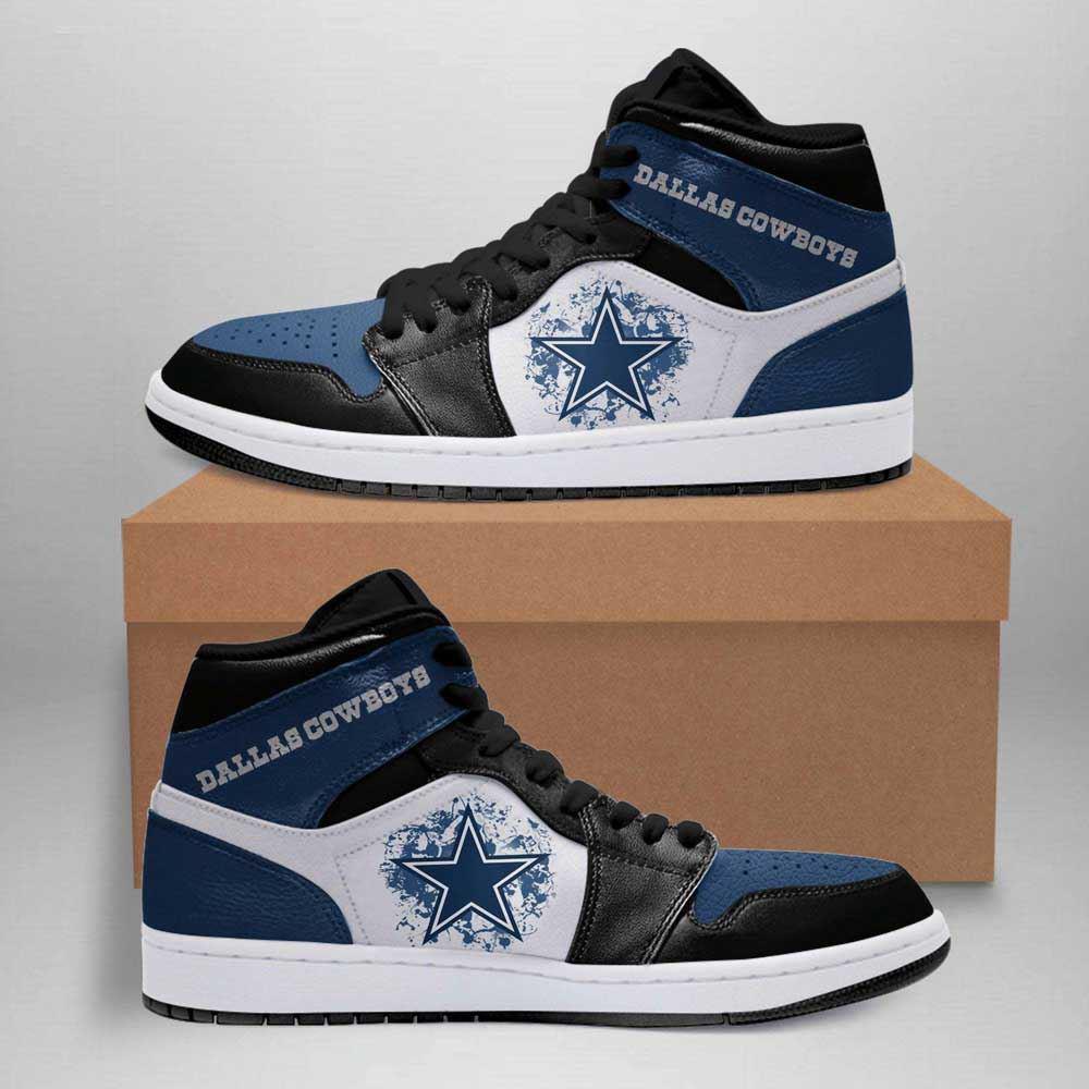 JWFancy Dallas Cowboys AJ1 High Sneakers Shoes For Men And Women