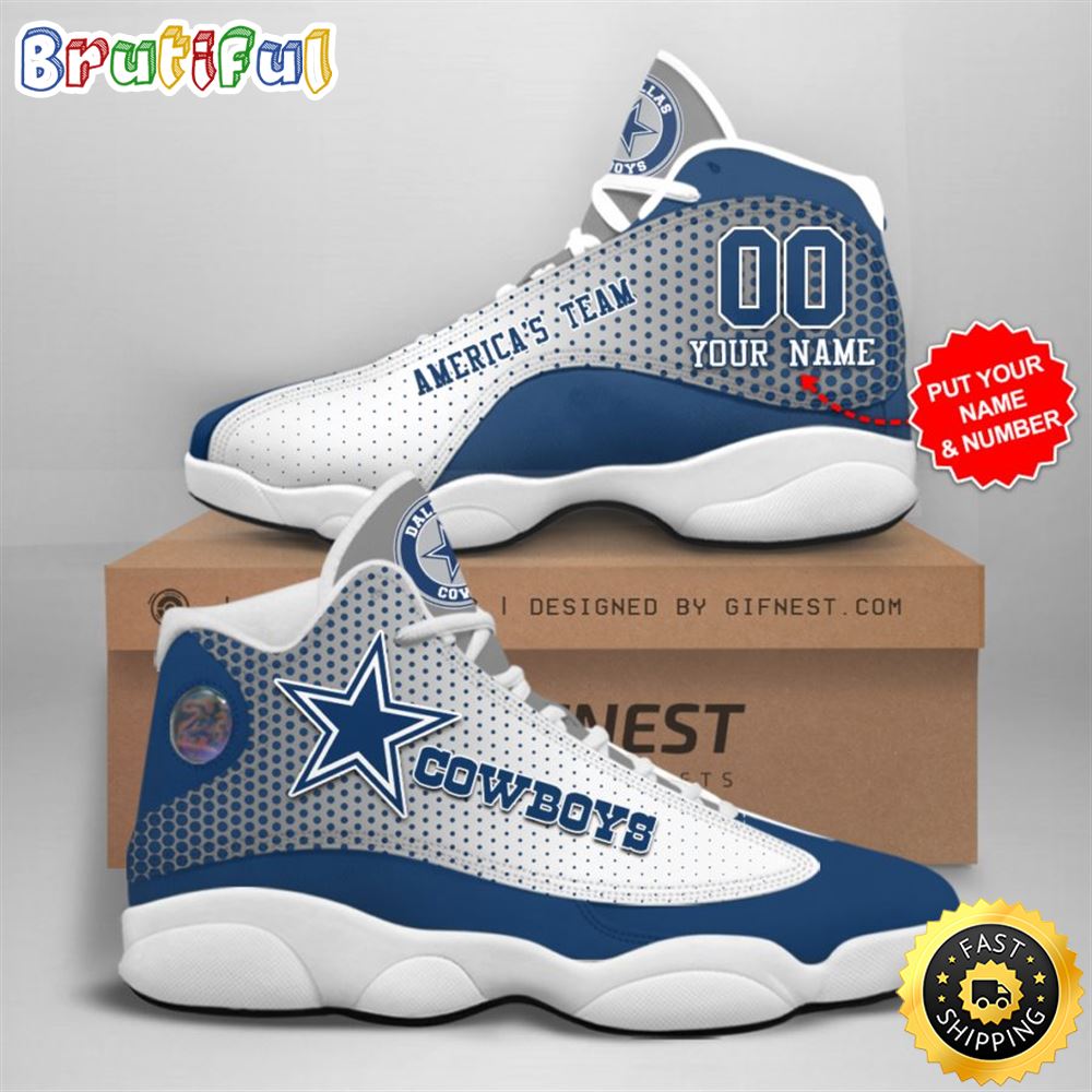 JWFancy Dallas Cowboys AJ13 Sneakers Shoes For Men And Women