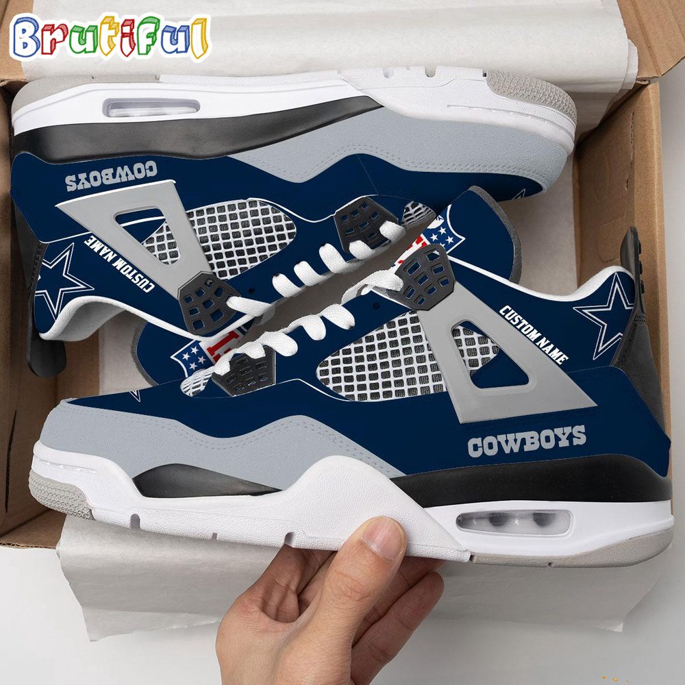 JWFancy Dallas Cowboys AJ4 Sneakers Shoes For Men And Women