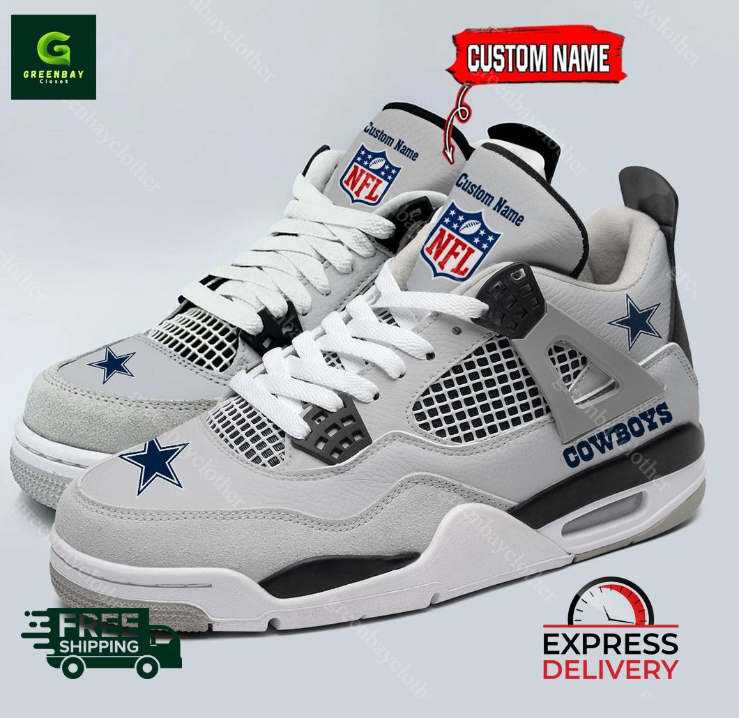 JWFancy Dallas Cowboys AJ4 Sneakers Shoes For Men And Women