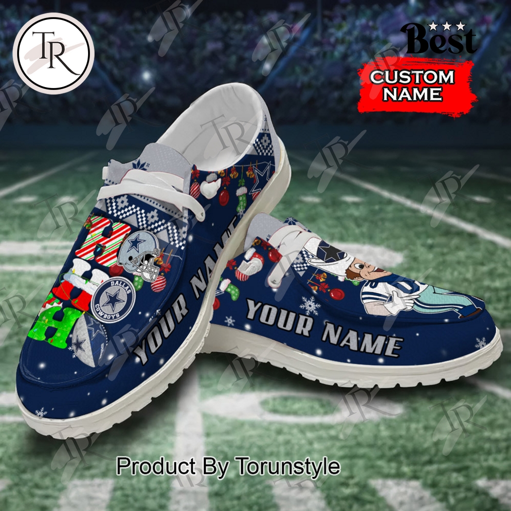 JWFancy Dallas Cowboys x Christmas Personalized Hey Dude Shoes For Men And Women