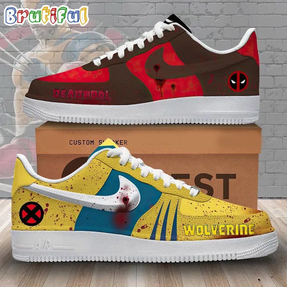 JWFancy Deadpool 3 Wolverine Air Low-Top Sneakers Shoes For Men And Women