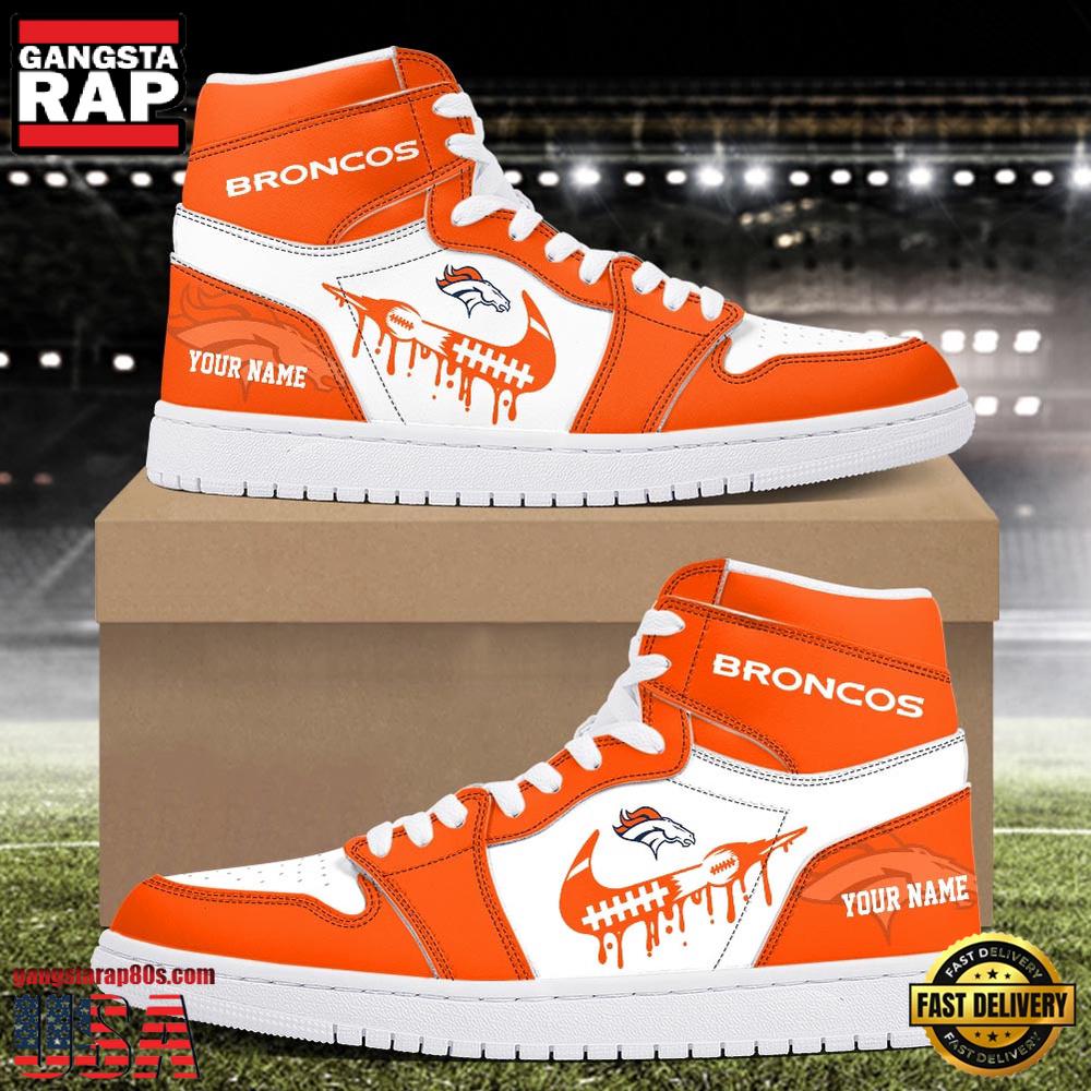 JWFancy Denver Broncos AJ1 High Sneakers Shoes For Men And Women