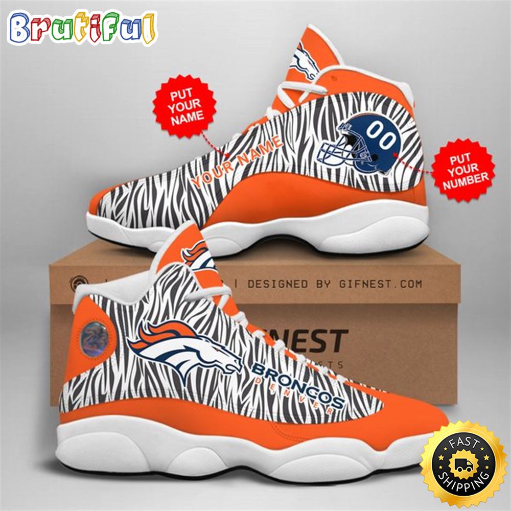 JWFancy Denver Broncos AJ13 Sneakers Shoes For Men And Women