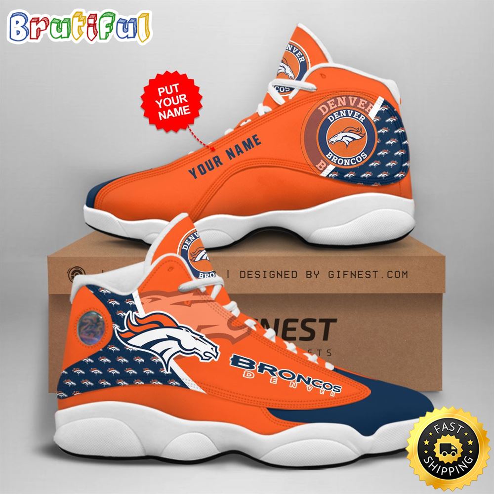 JWFancy Denver Broncos AJ13 Sneakers Shoes For Men And Women