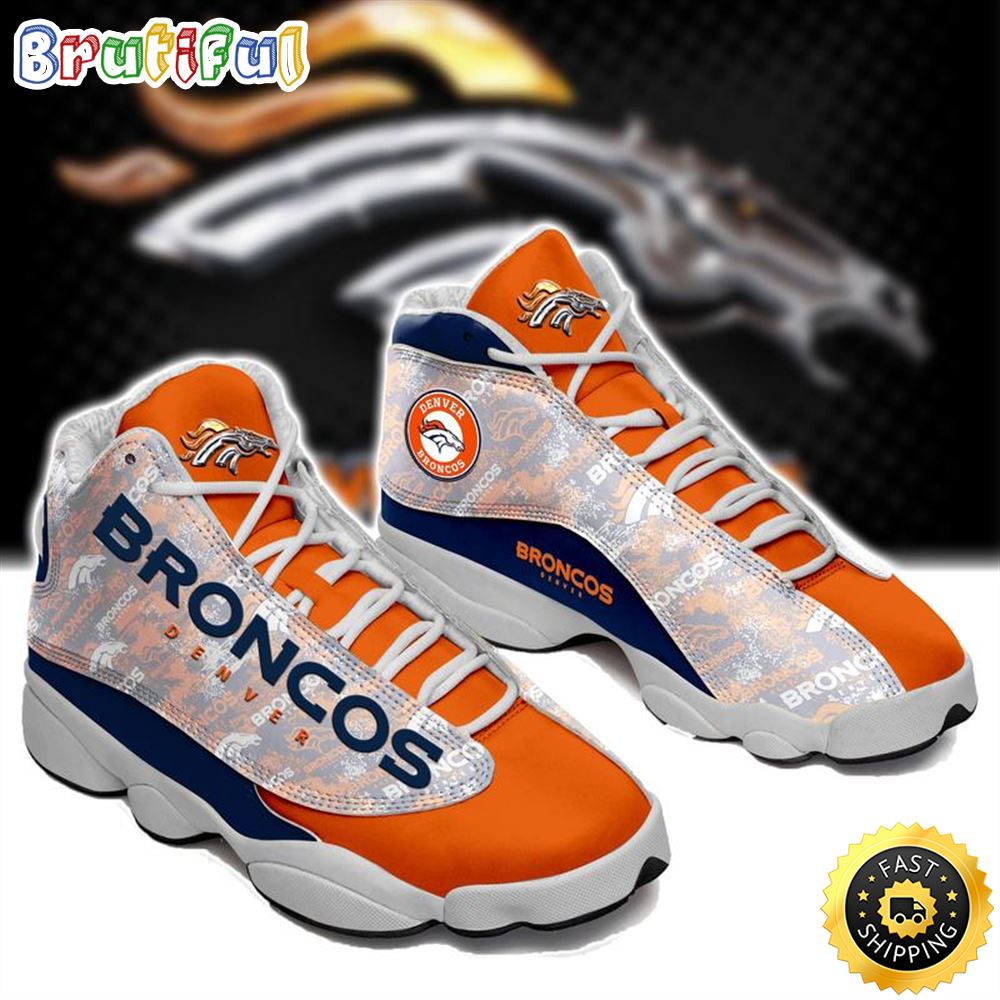 JWFancy Denver Broncos AJ13 Sneakers Shoes For Men And Women