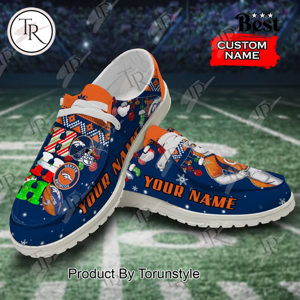 JWFancy Denver Broncos x Christmas Personalized Hey Dude Shoes For Men And Women