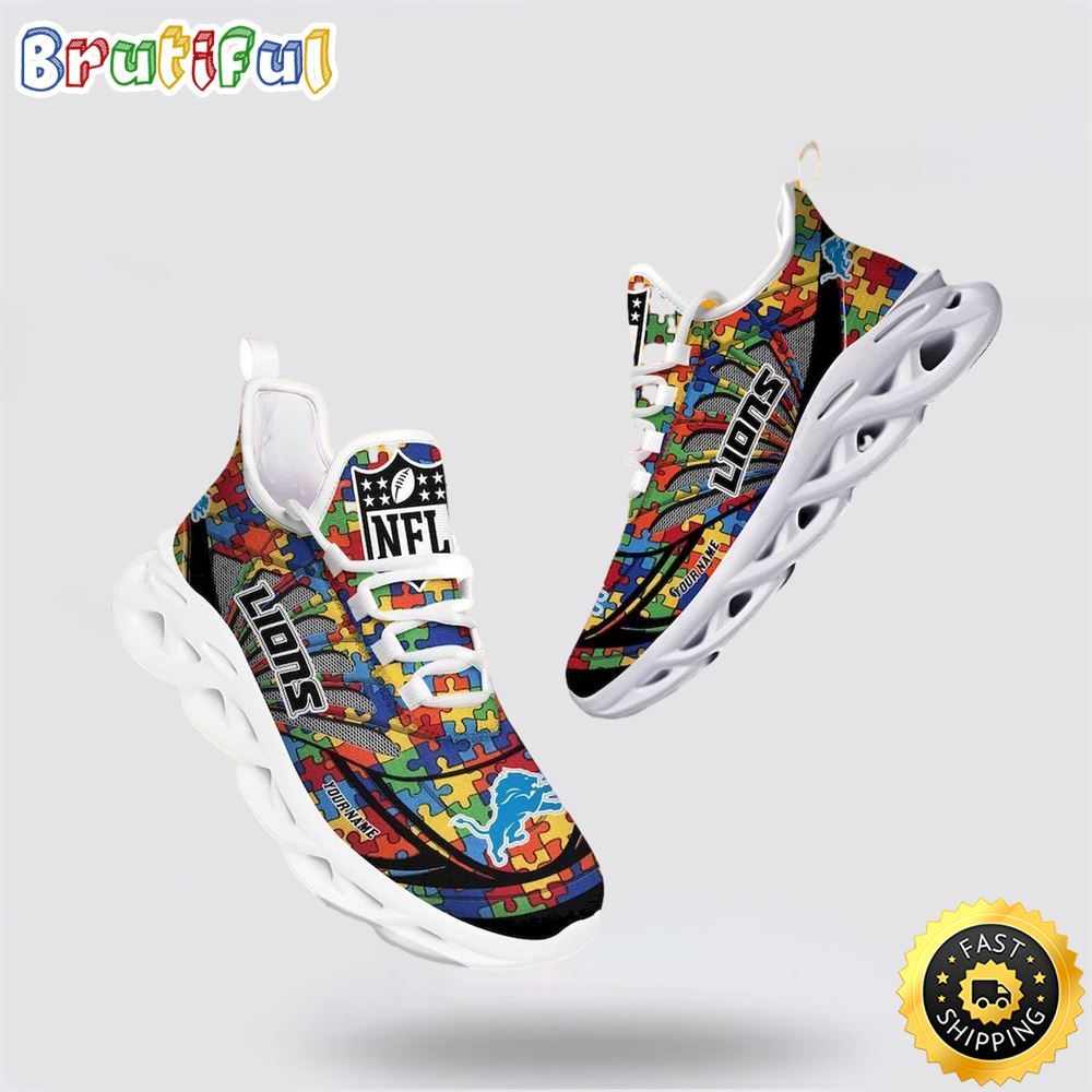 JWFancy Detroit Lions Max Soul Shoes Sneakers For Men And Women