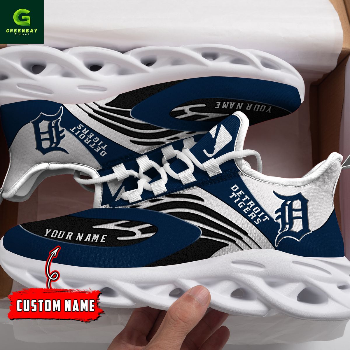 JWFancy Detroit Tigers Max Soul Shoes Sneakers For Men And Women
