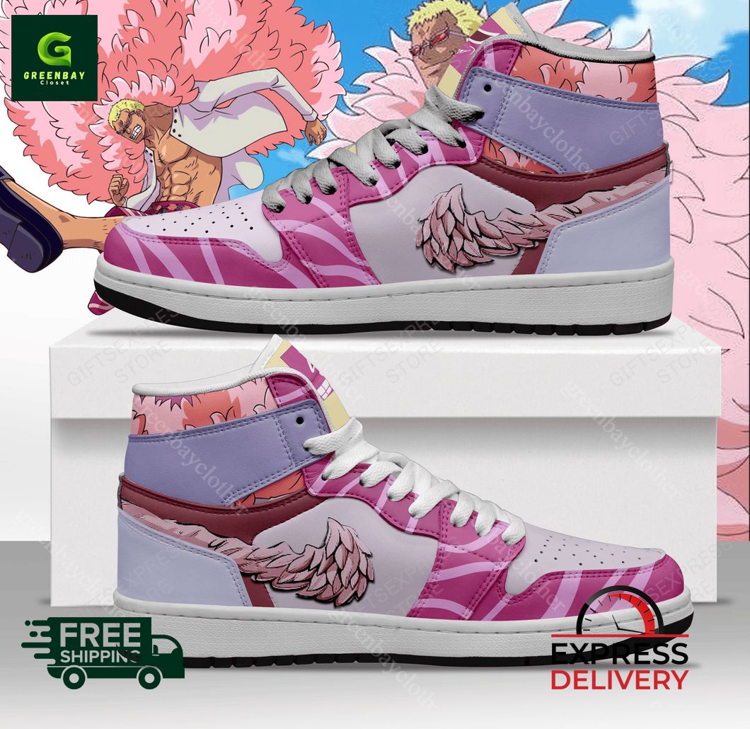 JWFancy Donquixote Doflamingo AJ1 High Sneakers Shoes For Men And Women