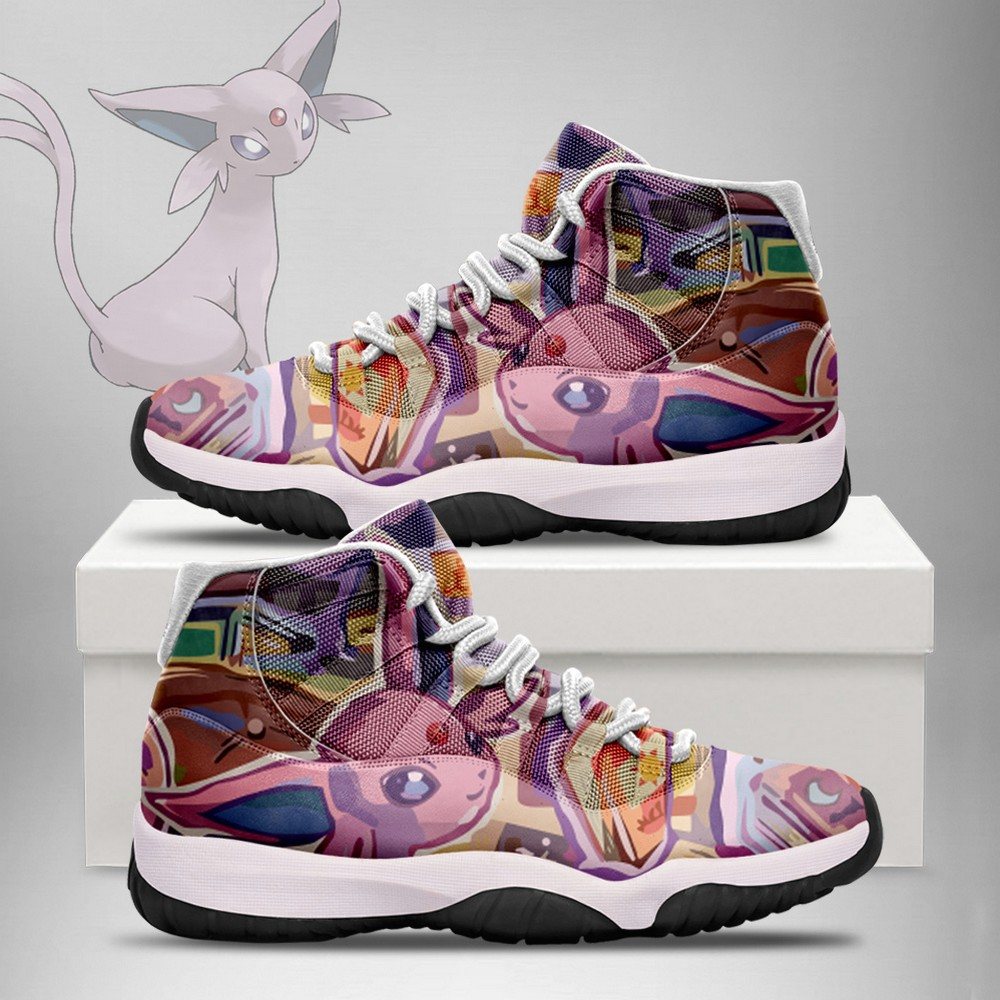 JWFancy Espeon Pokemon Black AJ11 Sneakers Shoes For Men And Women