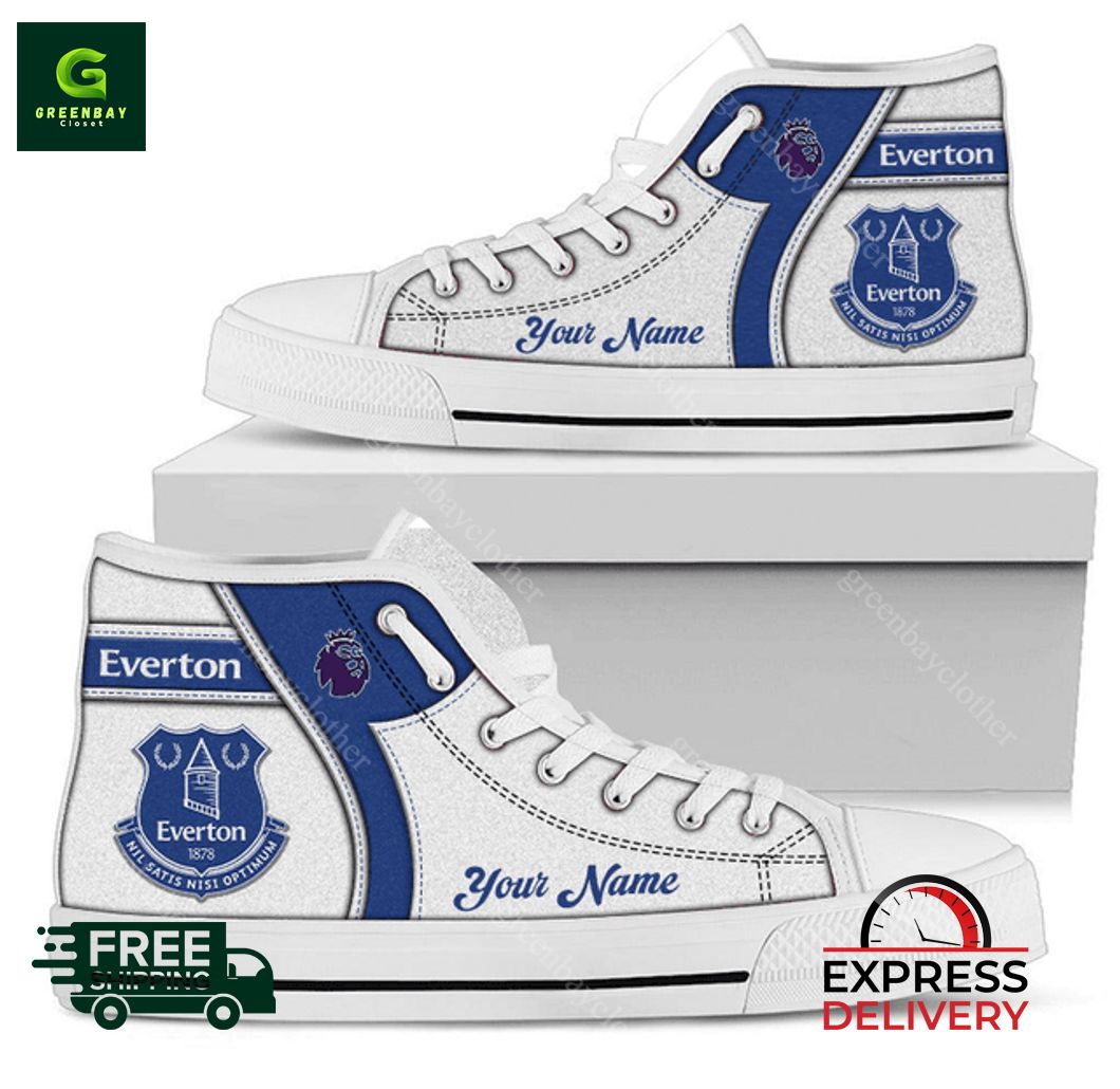 JWFancy Everton F.C High Top Canvas Sneakers Shoes For Men And Women