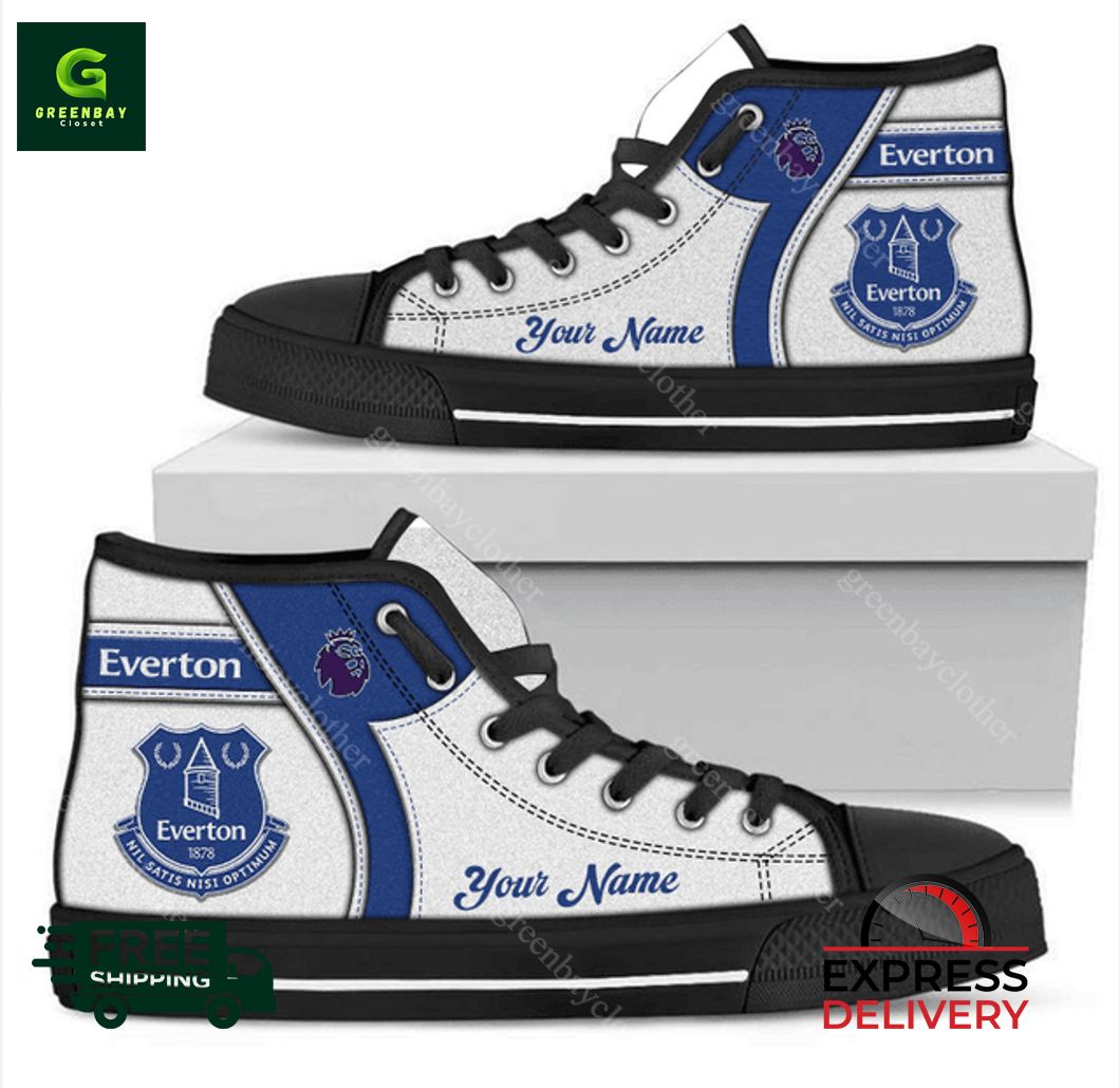 JWFancy Everton F.C High Top Canvas Sneakers Shoes For Men And Women