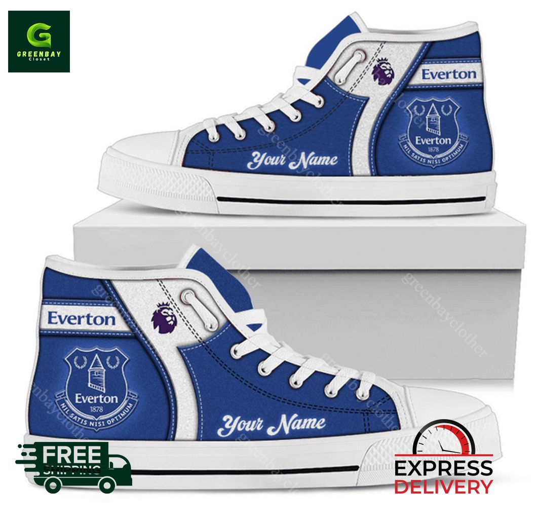 JWFancy Everton F.C High Top Canvas Sneakers Shoes For Men And Women