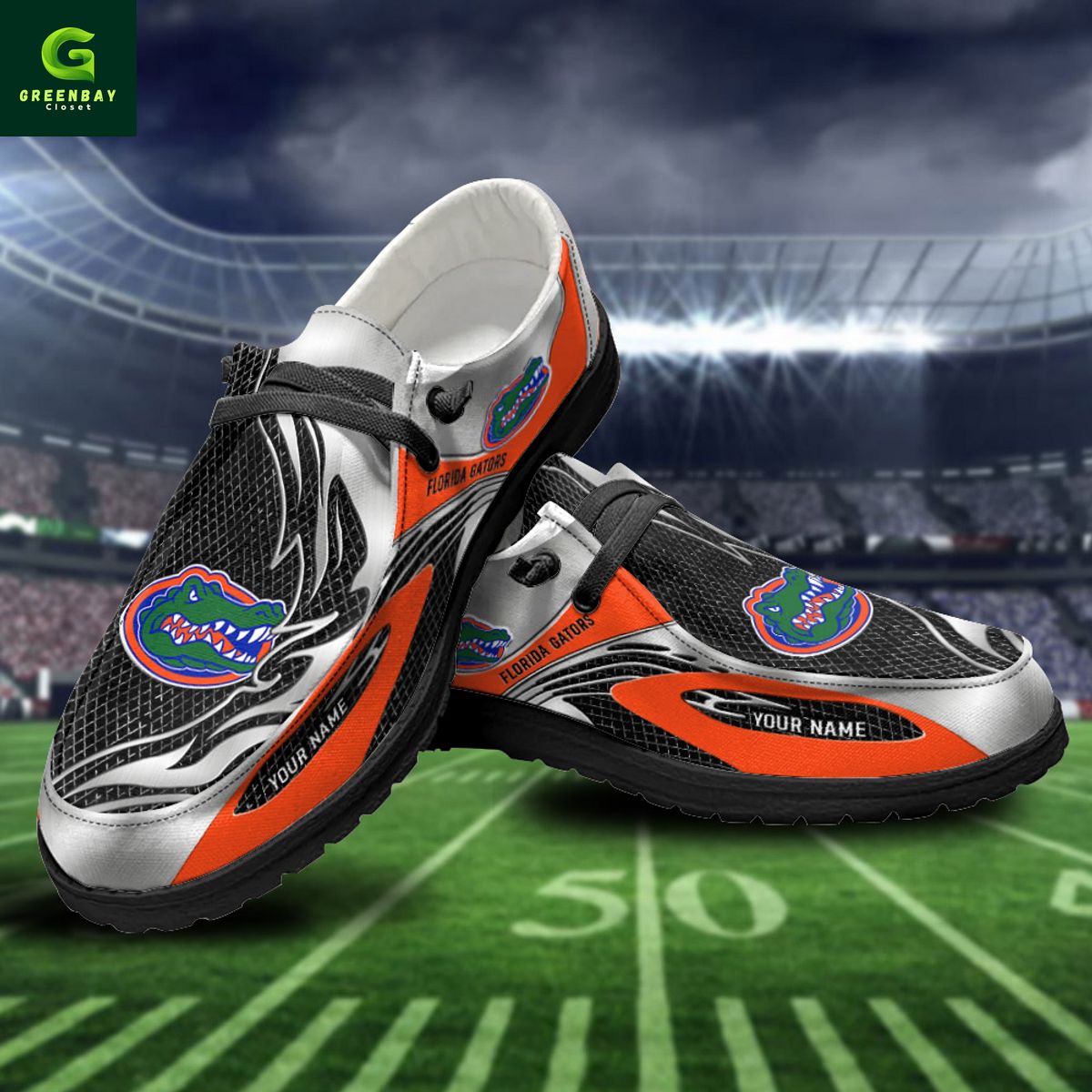 JWFancy Florida Gators Hey Dude Shoes Wally Men's Lace Up Loafers Comfortable For Men And Women