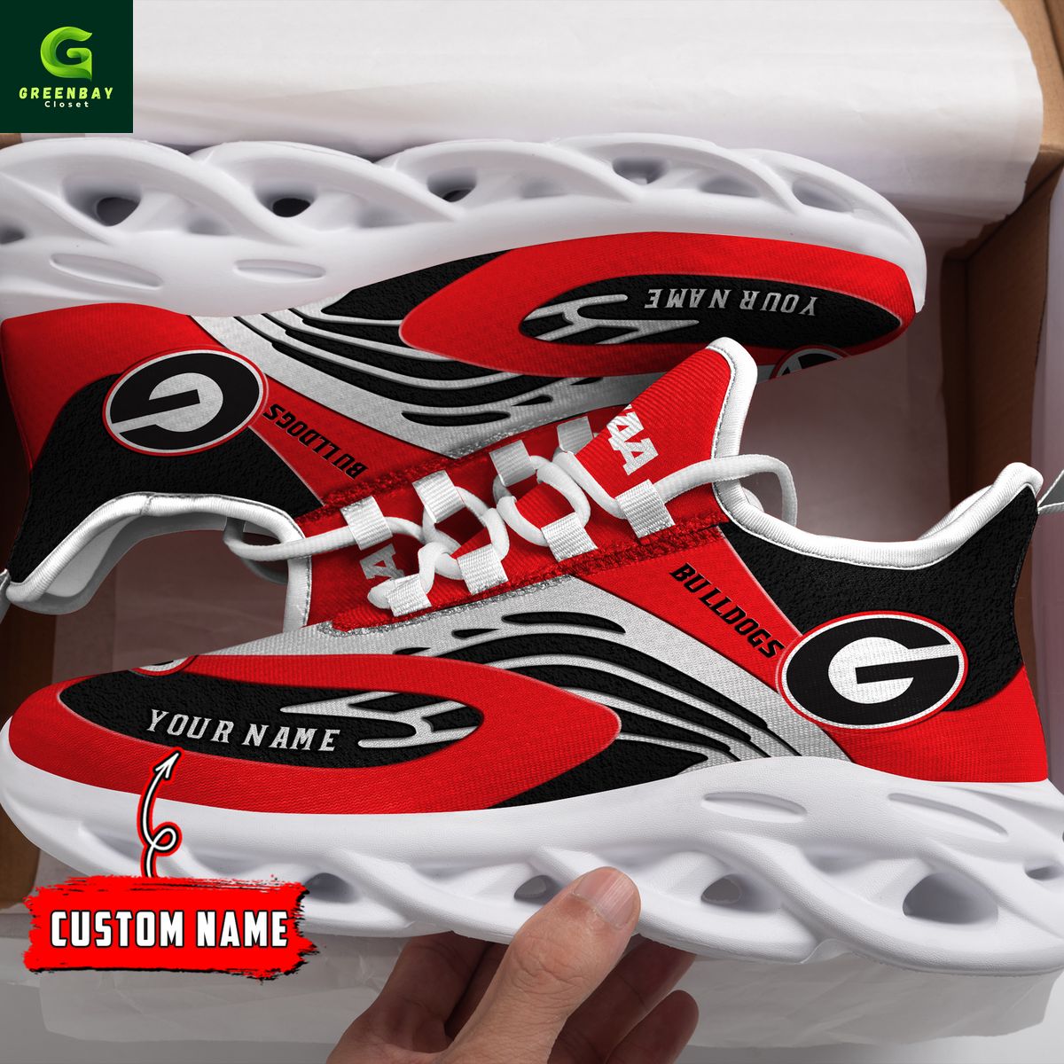 JWFancy Georgia Bulldogs Max Soul Shoes Sneakers For Men And Women