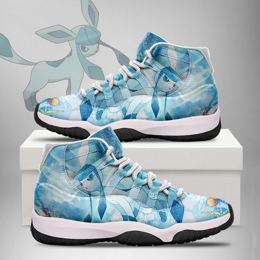 JWFancy Glaceon Pokemon Black AJ11 Sneakers Shoes For Men And Women