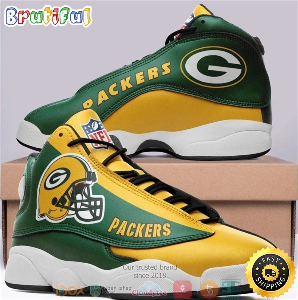 JWFancy Green Bay Packer AJ13 Sneakers Shoes For Men And Women