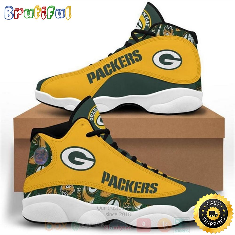 JWFancy Green Bay Packer AJ13 Sneakers Shoes For Men And Women